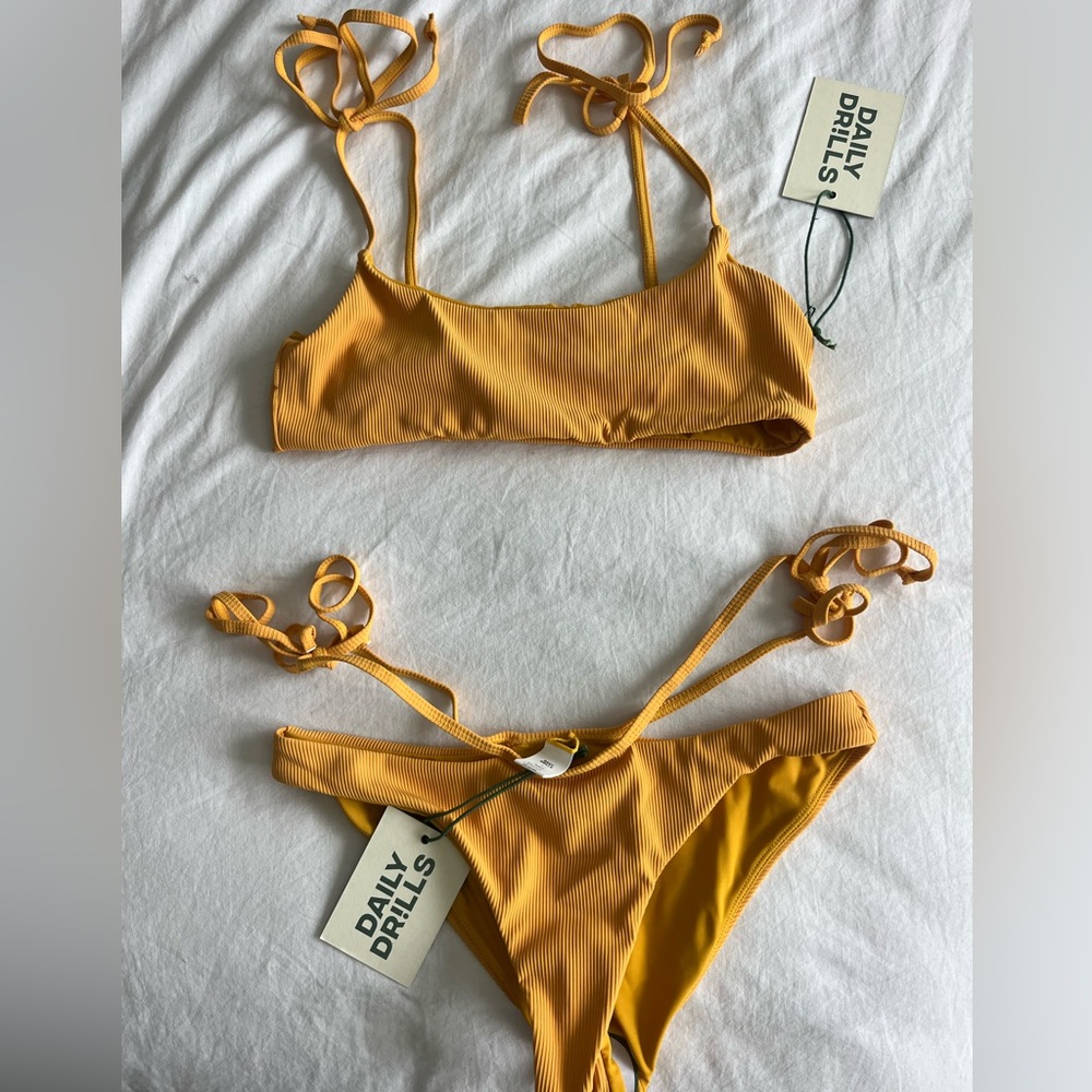 Daily Drills Orange Bikini Set Size Large